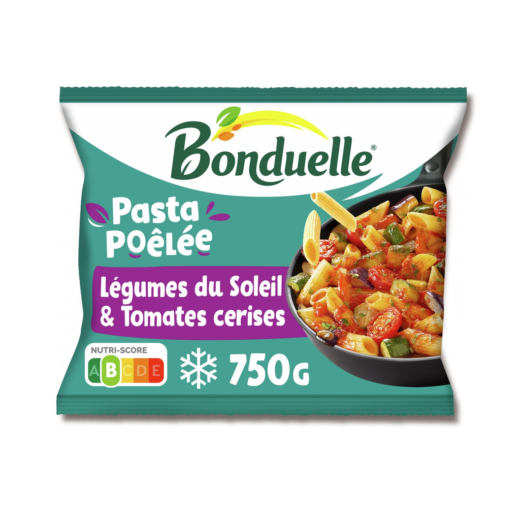 BONDUELLE Pasta Poêlée Penne Verduras del sol y tomates cherry 750 g