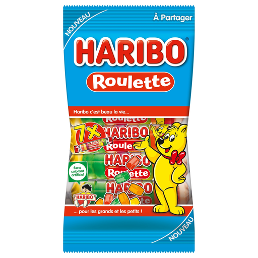[3103220000557] HARIBO Roulette bonbons gélifiés aux fruits 175 g