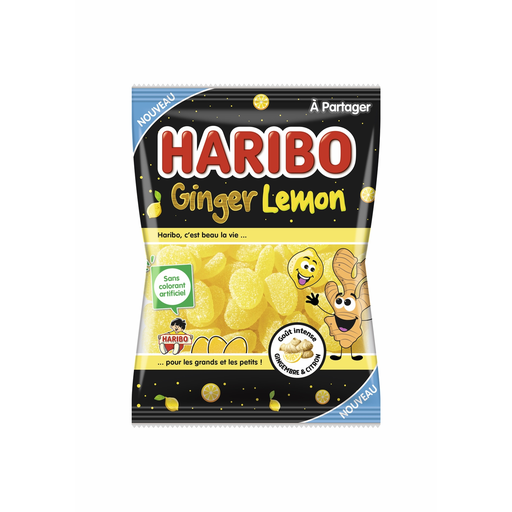 [3103220000656] HARIBO Bonbons gélifiés goût citron-gingembre 175 g