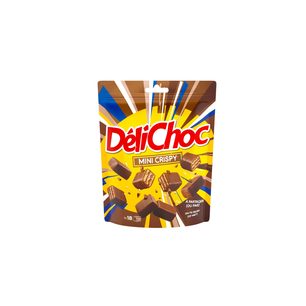 DELICHOC Biscuits mini crispy au chocolat au lait 120 g