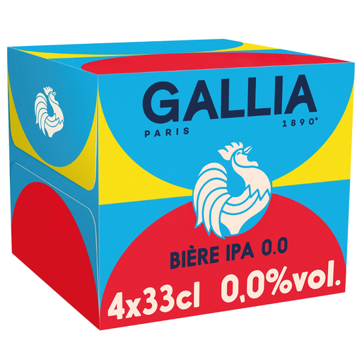 [3119789834069] GALLIA Bière IPA 0.0% aux Notes Fruitées pack de bouteilles