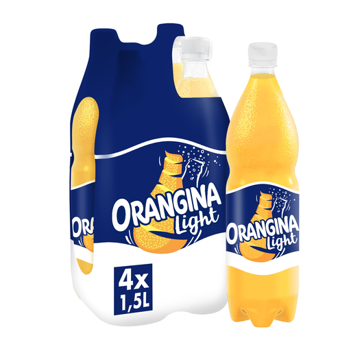 [3124480185068] ORANGINA Soda de laranja sem açúcares Zéro 4 x 1,5 L