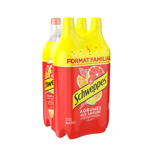 [3124480196316] SCHWEPPES Soda sabor Citrinos 4 x 1,5 L