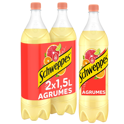 [3124480196323] SCHWEPPES Bebida gaseificada sabor citrinos 2 garrafas de 1,5 L