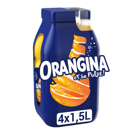[3124480200464] ORANGINA Bebida gaseificada de frutos 4 x 1,5 L