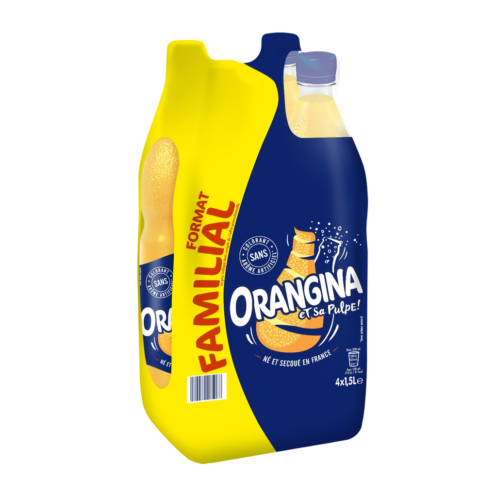 ORANGINA Standard soda pet 4 bottles of 1.5 L