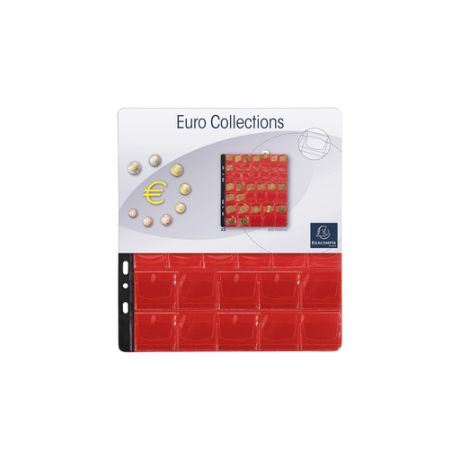 [3130630960065] EXACOMPTA 3 Coin Album Refills 43 Pockets Diameter 20/25/30mm 24.5x25cm Punched