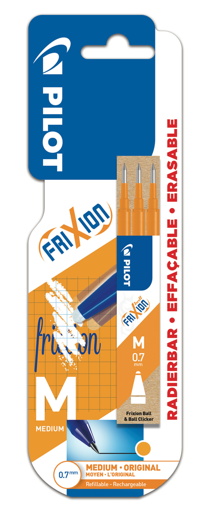 PILOT 3 refills Frixion Ball / Clicker 0.7 medium orange