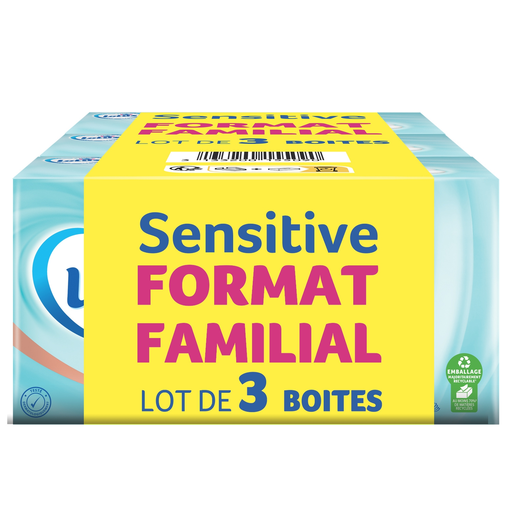 [3133200155090] LOTUS Sensitive white tissues 4-ply 3x80 tissues