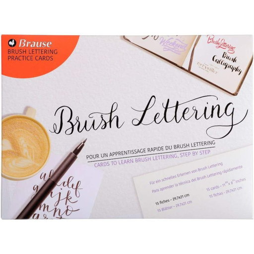 [3140290001978] CLAIREFONTAINE Kit de aprendizagem de brush lettering 15 fichas A4 Brause
