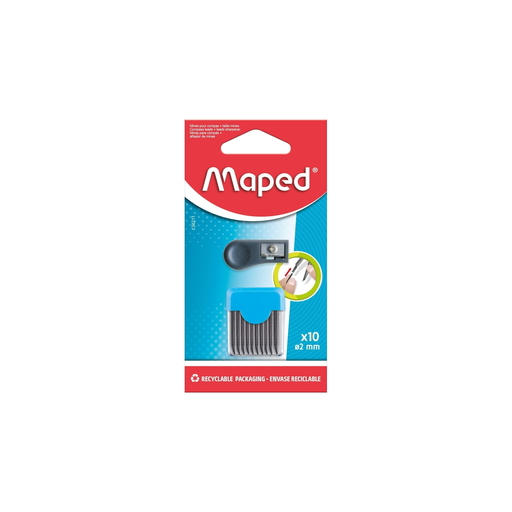 [3154141342110] MAPED Mines de rechange pour compas HB 2mm, lot de 10