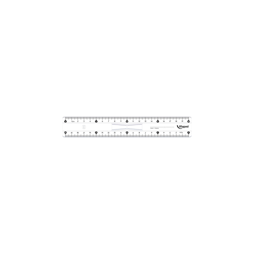 [3154141461088] MAPED Régua Duplo Decímetro Em Plástico Com Pega 20cm