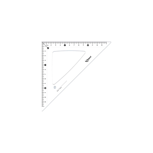 [3154141461231] MAPED Plastic Set Square 45° Angles 21cm Hypotenuse