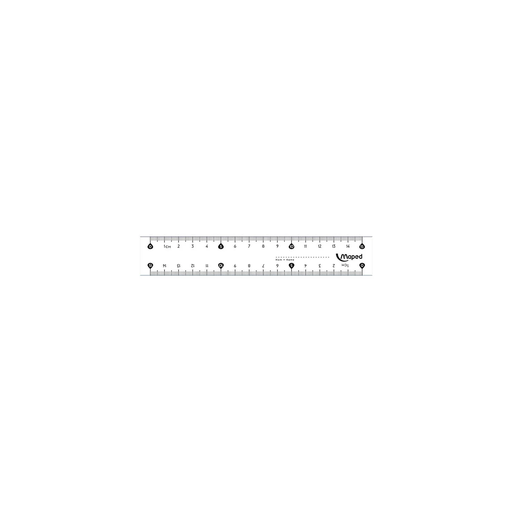 [3154141465079] MAPED Plastic Flat Ruler 15 cm