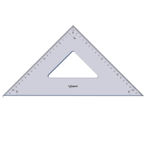 [3154141475276] MAPED Equerre Scolaire 45° Hypoténuse 32cm Plastique Geometric