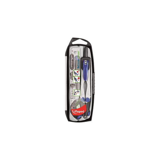 [3154145387056] MAPED Compas Technique Scolaire Coffret 5 Pièces Technic Compact