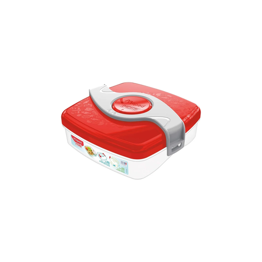 [3154148703037] MAPED Boîte À Goûter Plastique Rouge 1 Compartiment 15 X 17cm 520 ml