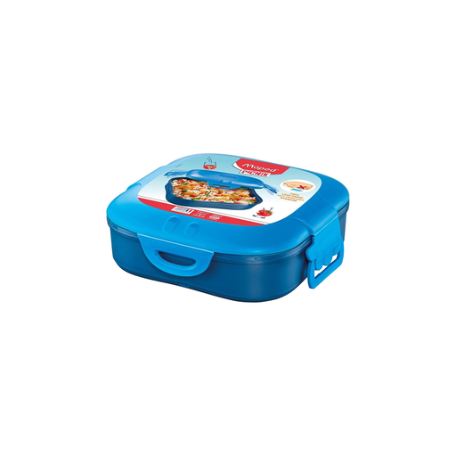 [3154148708032] MAPED Boîte à Déjeuner Plastique Bleu 1 Compartiment 16 x 16cm 740 ml