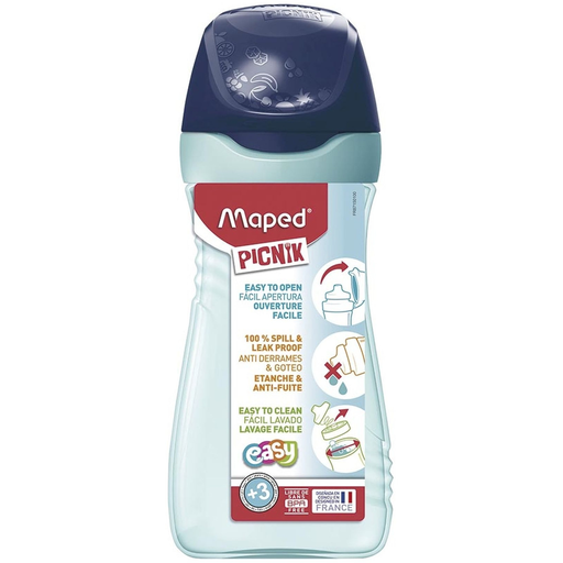[3154148715047] MAPED Gourde pour enfant Bleu vert Plastique Etanche Picnik Origins 430 ml