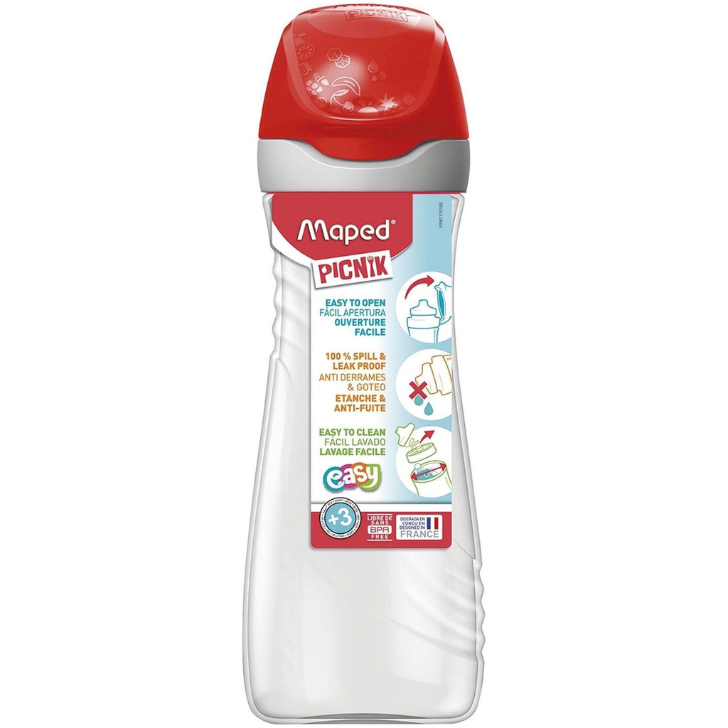 MAPED Gourde pour enfant Rouge Plastique Etanche Picnik Origins 580 ml