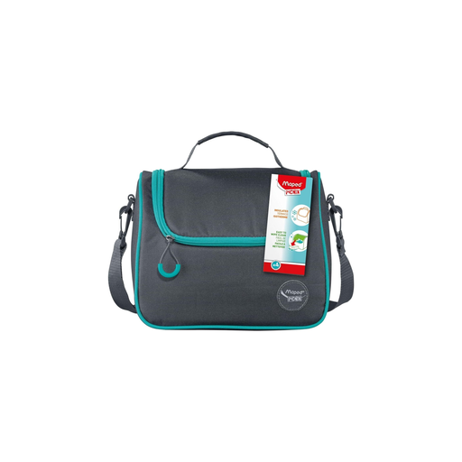 [3154148721062] MAPED Sac À Déjeuner Et Goûter Isotherme Bleu/gris Avec Bandoulière Picnik