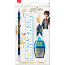 MAPED Conjunto de papelaria Harry Potter 1 régua + 1 afiadeira + 1 borracha + 1 lápis kit de 4 peças