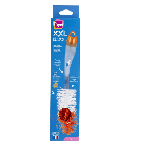 [3159921228882] TIGEX Wide Neck 2-in-1 Anti-Bacterial Bottle Brush XXL 1 unit