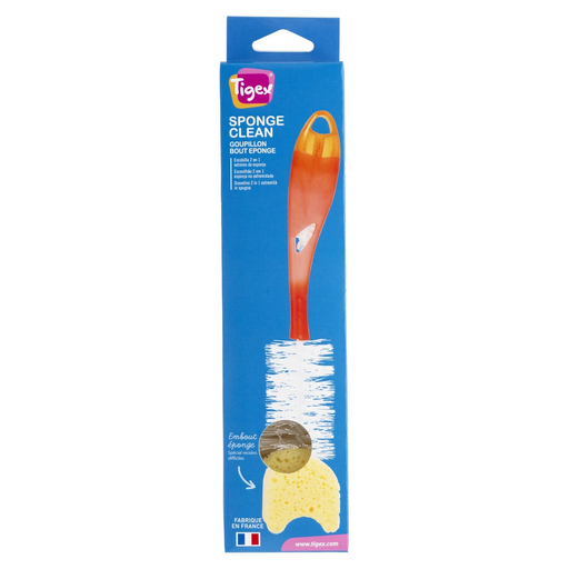 [3159921228912] TIGEX 2-in-1 Sponge clean Bottle Brush 1 unit