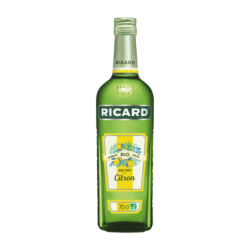[3163937104641] RICARD Pastis de Marseille Green Anise and Organic Lemon 70 cl
