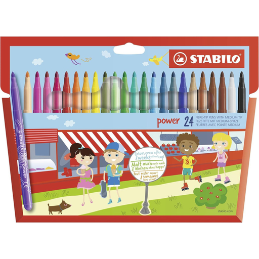 [3168070280245] STABILO Power Medium Felt-tip Pen Multicolour 24 piece(s)