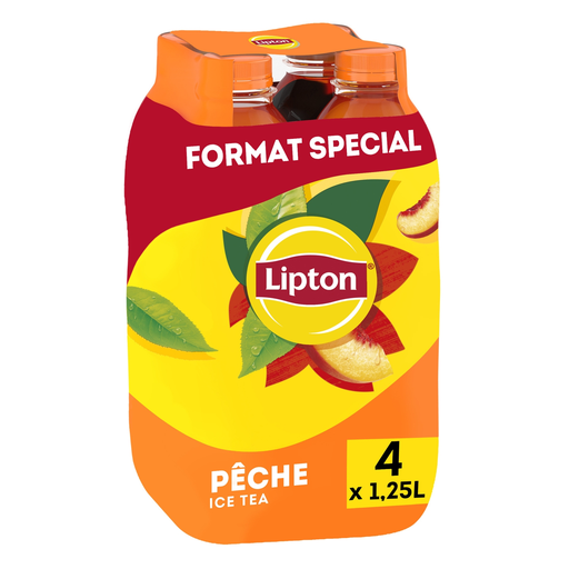 [3168930173052] LIPTON Peach Flavored Tea Drink 4 x 1.25 L