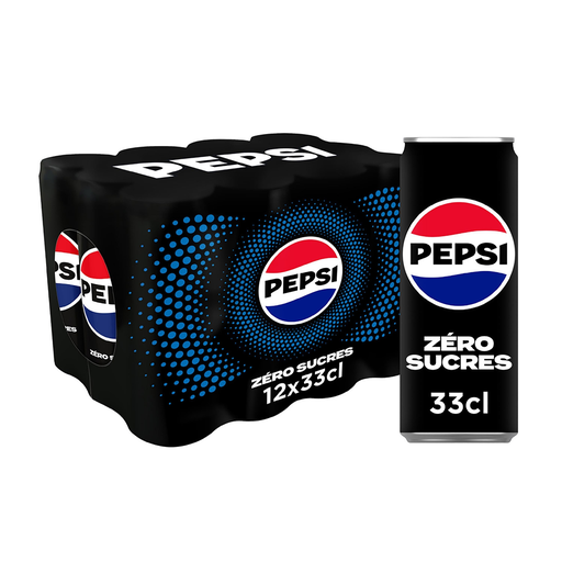 [3168930176978] PEPSI Zero Bebida gaseificada com extratos vegetais 12 x 33 cl