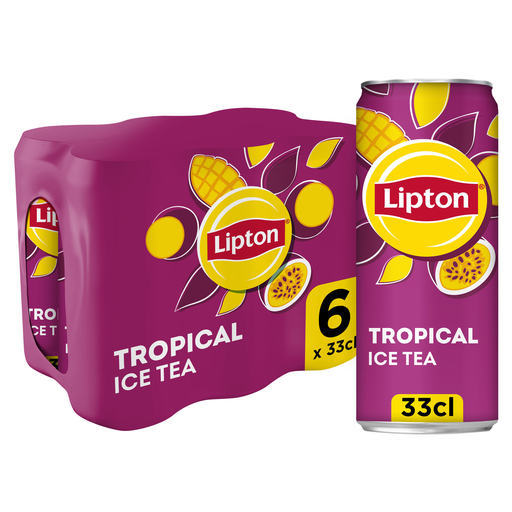 [3168930180142] LIPTON Sparkling Ice Tea Tropical Flavor 6x33cl