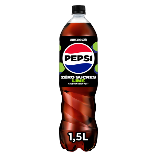 [3168930180166] PEPSI Sparkling lime flavored drink no added sugar 1.5 L