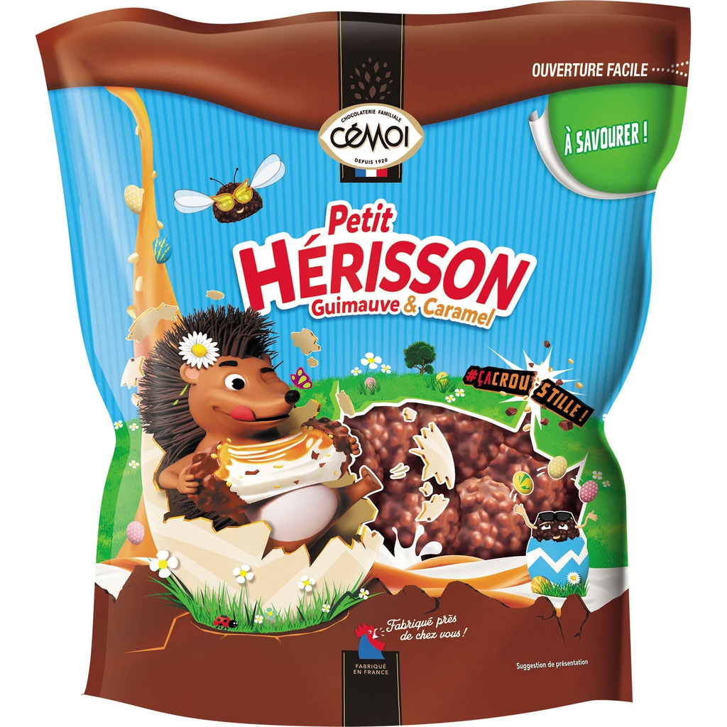 CEMOI Bombons de Chocolate de Leite Guimauve e Caramelo Petit Hérissons 204 g