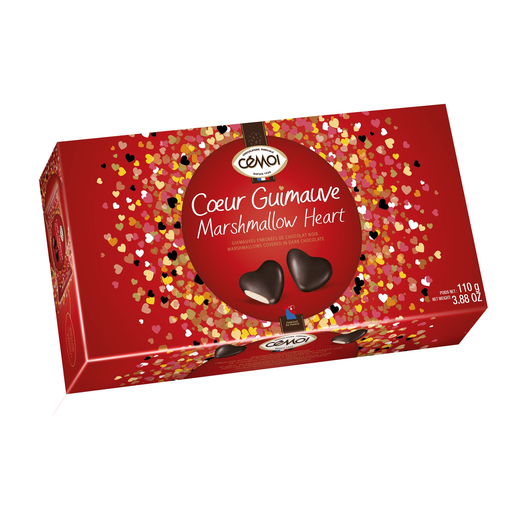 [3173287695584] CEMOI Bombons de Chocolate Coração de Marshmallow Cobertos com Chocolate Negro 110 g