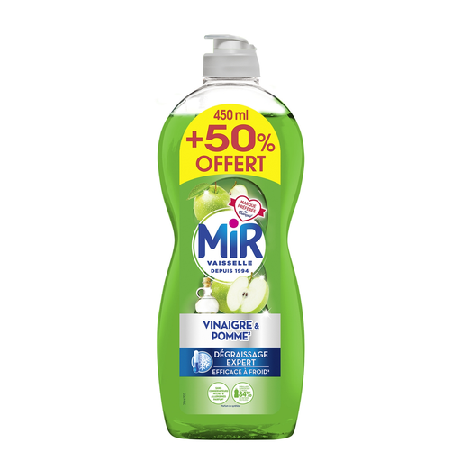 [3178041364058] MIR Dishwashing liquid vinegar and apple expert degreasing 675 ml