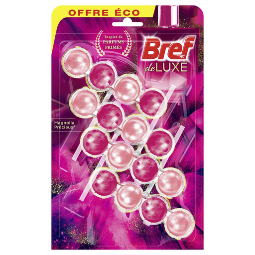 [3178041365086] BREF WC Deluxe Magnolia Précieux Toilet Block, pack of 4