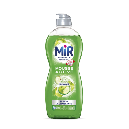 [3178041371674] MIR Lavavajillas Líquido Mousse Active Acción Desengrasante Aroma Manzana 675 ml