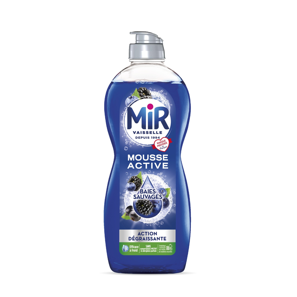 MIR Dishwashing Liquid Degreasing Action Wild Berries Active Foam 675 ml