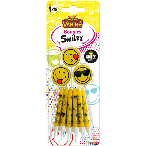 [3179142058365] VAHINE Smiley Candles 15 candles 27 g