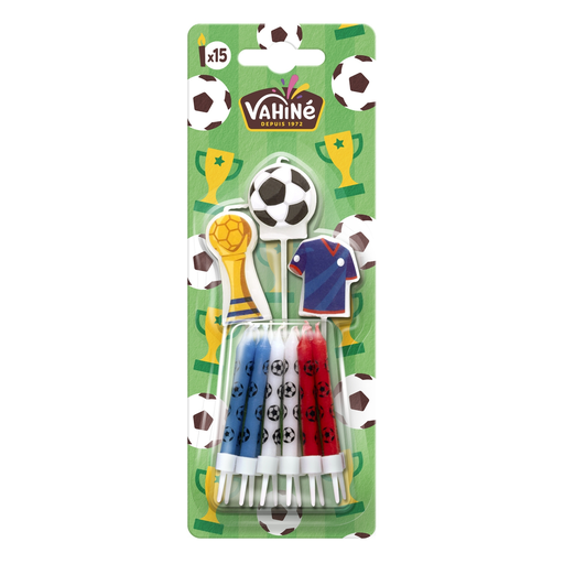 [3179142063390] VAHINE Football theme candles 15 candles