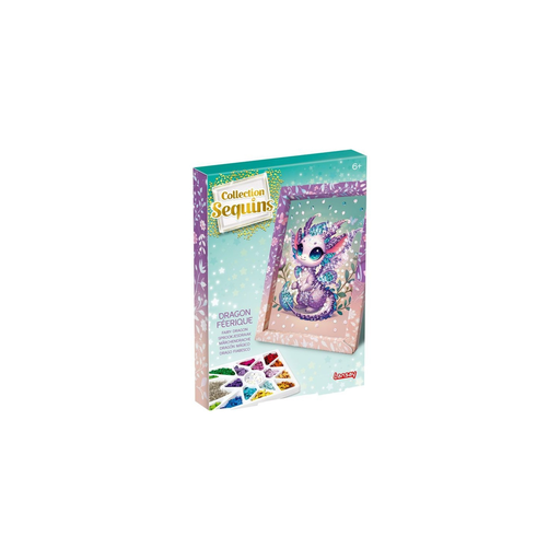 [3181860203156] LANSAY Creative Kit Dragon Féérique Collection Sequins Polystyrene 19x27x4cm