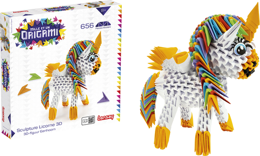 [3181860204504] LANSAY Mille et Un Origami 3D Unicorn Sculpture Craft Activities
