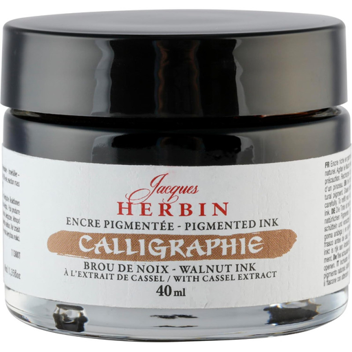 [3188550113009] CLAIREFONTAINE Jacques Herbin Pigmented Calligraphy Ink Walnut Stain 40 ml