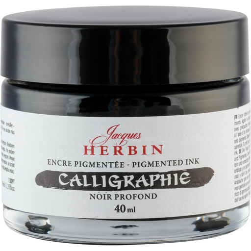 [3188550113092] CLAIREFONTAINE Jacques Herbin Pigmented Calligraphy Ink Deep Black 40 ml
