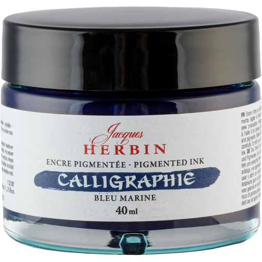 [3188550113184] CLAIREFONTAINE Jacques Herbin Pigmented Calligraphy Ink Navy Blue 40 ml