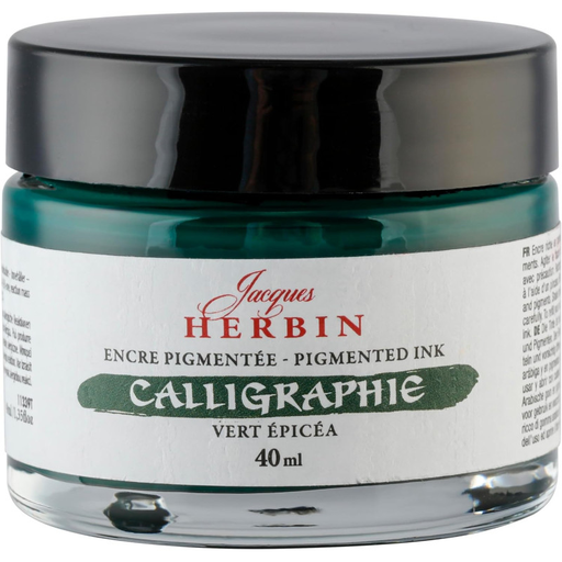 [3188550113399] CLAIREFONTAINE Jacques Herbin Pigmented Calligraphy Ink Spruce Green 40 ml
