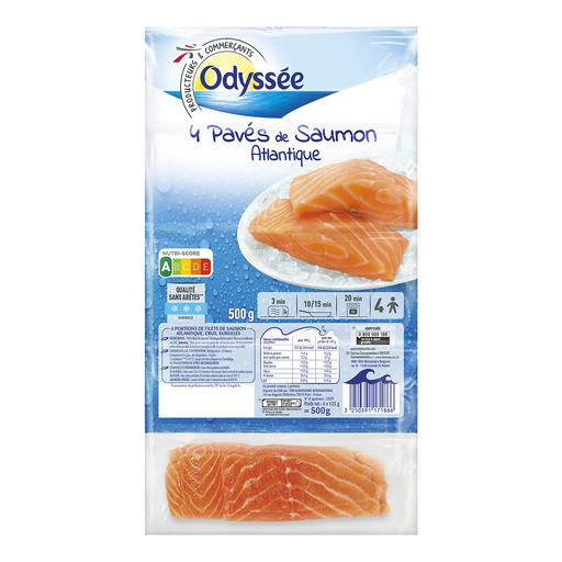 [3250391171866] ASC Odyssée Lomos de salmón atlántico sin piel congelados 500 g