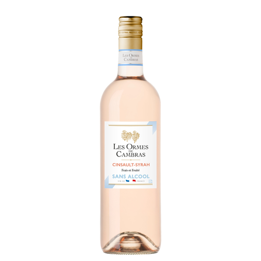 [3211200339723] LES ORMES DE CAMBRAS Vin de France Cinsault Syrah Rosé sin alcohol 75 cl